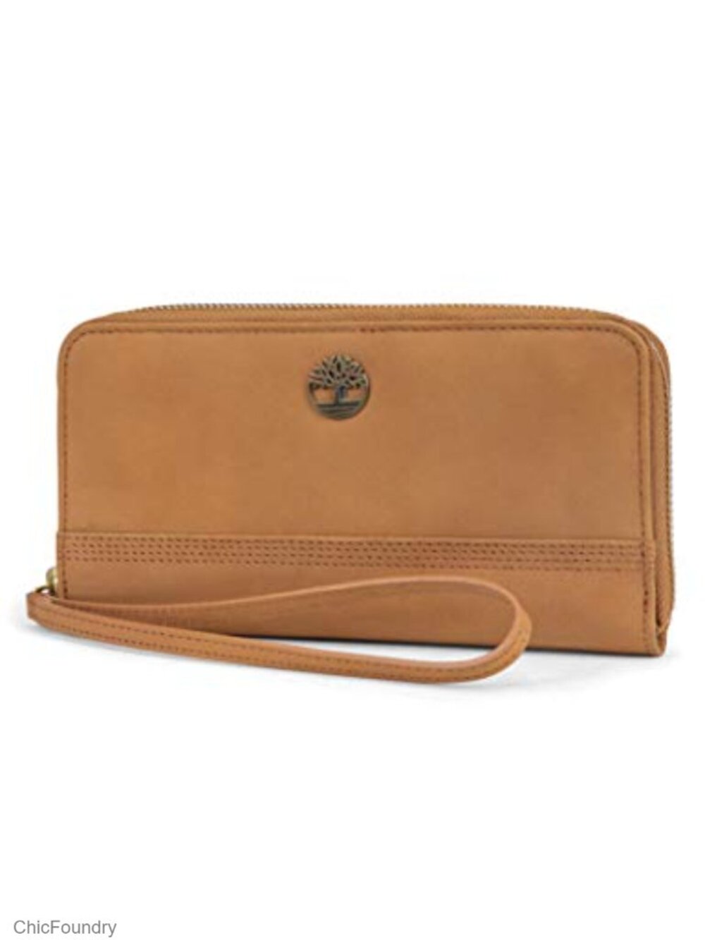 Leather RFID Zip Around Wallet Clutch Wristlet Strap Card Organizer